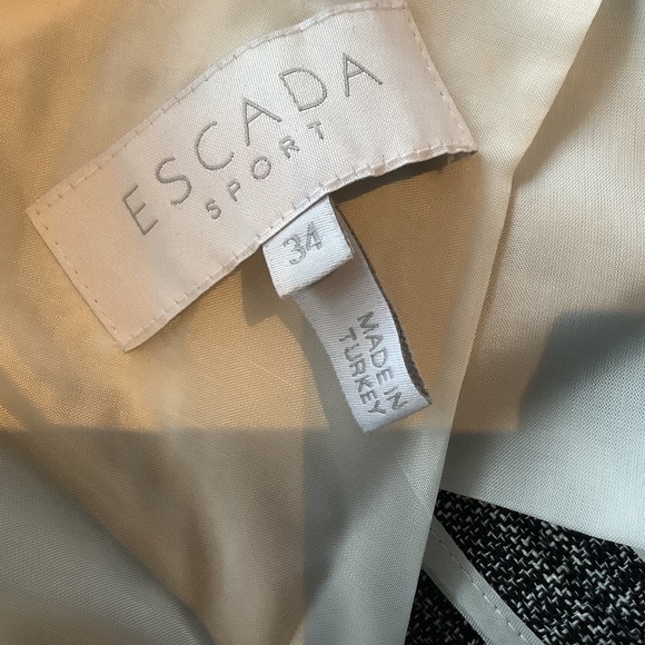 Escada blazer plaid, black & ivory, size 34 - Picture 5 of 15